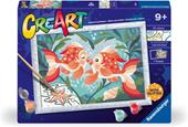 Ravensburger - CreArt Serie D - Pesci innamorati, Kit per Dipingere con i Numeri