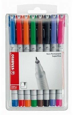 Penna STABILO OHPen Universal punta superfine 0,4 mm inchiostro permanente. Astuccio 8 colori  Stabilo | Libraccio.it