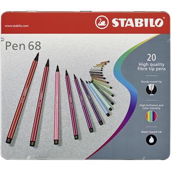 Pennarello Premium - STABILO Pen 68 - Scatola in Metallo da 20 - Colori assortiti  Stabilo | Libraccio.it