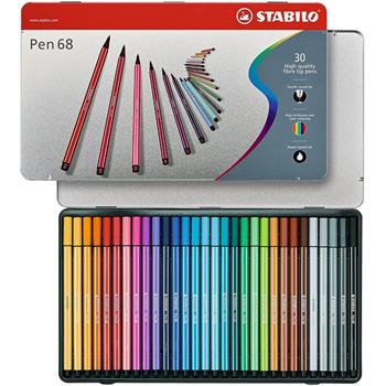 Pennarello Premium - STABILO Pen 68 - Scatola in Metallo da 30 - Colori assortiti  Stabilo | Libraccio.it