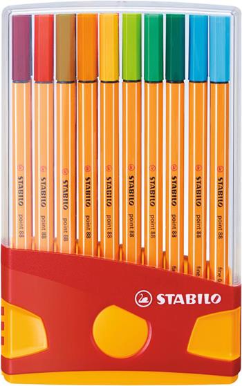 Fineliner - STABILO point 88 - Colorparade in Rosso - Astuccio da 20 - Colori assortiti  Stabilo | Libraccio.it