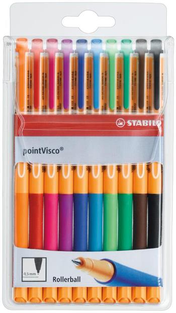 Penna Roller a inchiostro Gel - STABILO pointVisco - Astuccio da 10 - Colori assortiti  Stabilo 2022 | Libraccio.it