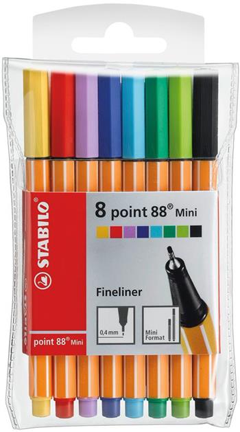 Fineliner - STABILO point 88 Mini - Astuccio da 8 - Colori assortiti  Stabilo 2022 | Libraccio.it