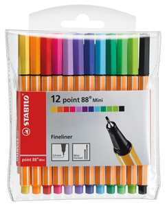 Fineliner - STABILO point 88 Mini - Astuccio da 12 - Colori assortiti