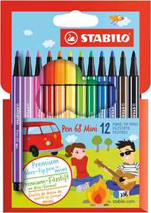 Pennarelli STABILO Pen 68 Mini. Astuccio 12 colori