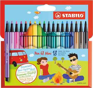 Pennarello Premium - STABILO Pen 68 Mini - Astuccio da 18 - Color...