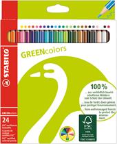 Matita colorata Ecosostenibile - STABILO GREENcolors - Astuccio da 24 - Colori assortiti