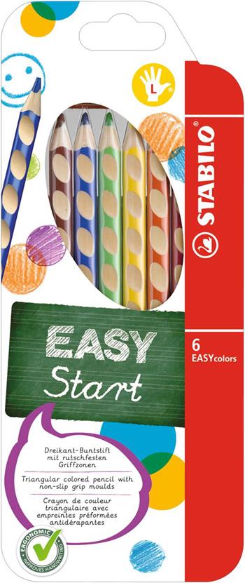 Matita colorata Ergonomica - STABILO EASYcolors - per Mancini - Astuccio da 6 - Colori assortiti  Stabilo | Libraccio.it