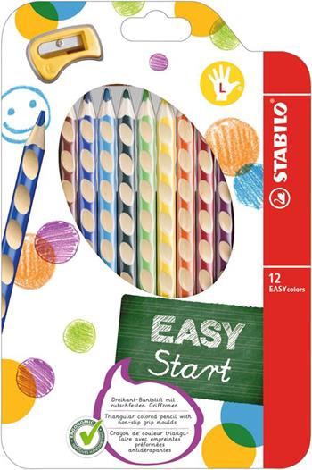 Matita colorata Ergonomica - STABILO EASYcolors - per Mancini - Astuccio da 12 - Colori assortiti  Stabilo | Libraccio.it