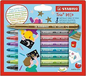 Pennarello metallizzato con punta XL - STABILO Trio DECO - Astuccio da 8 - Colori assortiti  Stabilo 2019 | Libraccio.it