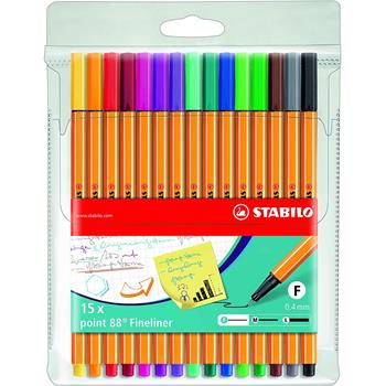 Fineliner - STABILO point 88 - Astuccio da 15 - Colori assortiti  STABILO 2025 | Libraccio.it