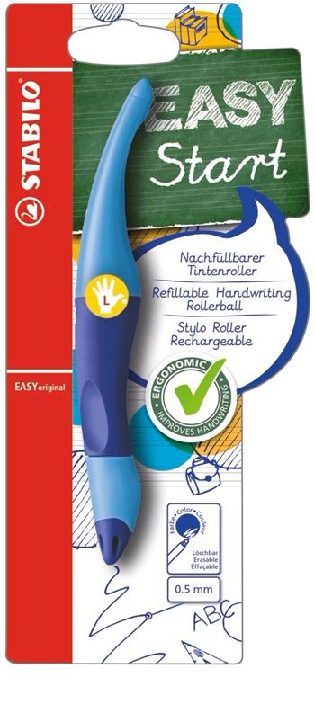 Penna Roller Ergonomica - STABILO EASYoriginal per Mancini in Blu/Azzurro - Cartuccia Blu inclusa  Stabilo | Libraccio.it