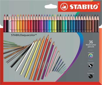 Matita colorata acquarellabile - STABILOaquacolor - Astuccio da 36 Grey Design - Colori assortiti  Stabilo 2018 | Libraccio.it