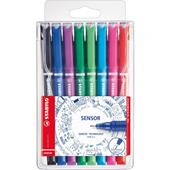 Fineliner con punta ammortizzata - STABILO SENSOR F - Tratto Fine (0,3 mm) - Astuccio da 8 - Colori assortiti