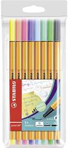 Fineliner - STABILO point 88 Pastel - Astuccio da 8 - Colori past...