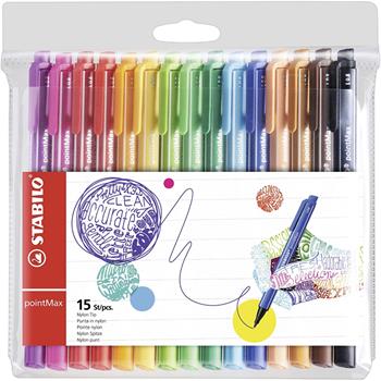 Penna STABILO pointMax con punta in nylon. Astuccio 15 colori  Stabilo 2018 | Libraccio.it