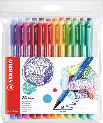 Penna STABILO pointMax con punta in Nylon. Confezione 24 colori&#160;  Stabilo 2018 | Libraccio.it