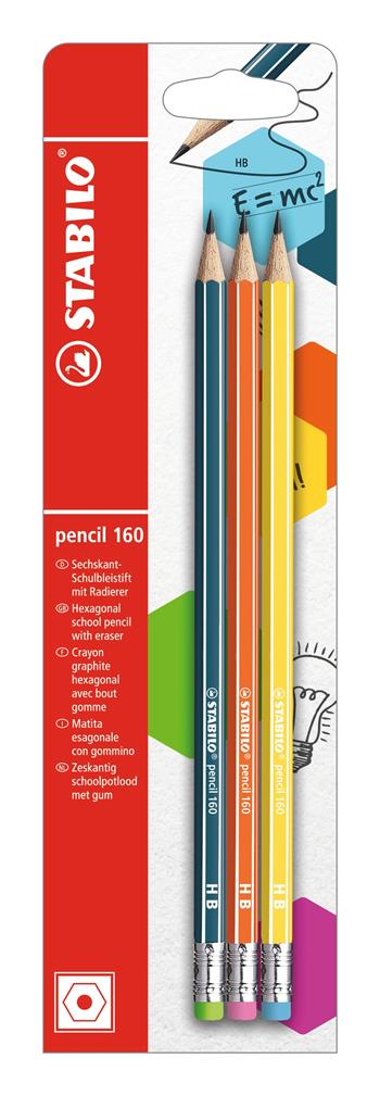 Matita STABILO pencil 160 HB. Confezione 3 pezzi&#160;  Stabilo 2019 | Libraccio.it