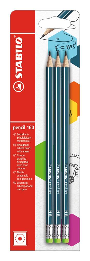 Matita STABILO pencil 160 petrol HB. Confezione 3 pezzi&#160;  Stabilo 2019 | Libraccio.it