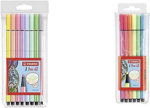 Pennarelli STABILO Pen 68. Confezione 8 colori pastello Stabilo