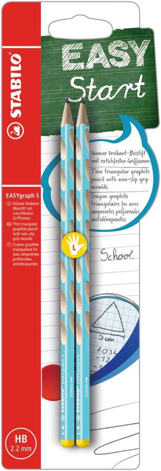 Matita Ergonomica triangolare - STABILO EASYgraph S per Mancini in Azzurro - Pack da 2 - Gradazione HB  STABILO 2024 | Libraccio.it