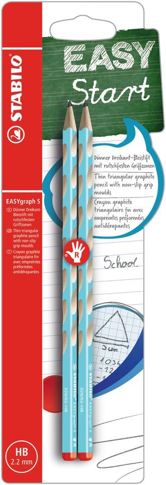 Matita Ergonomica triangolare - STABILO EASYgraph S per Destrimani in Azzurro - Pack da 2 - Gradazione HB  STABILO 2024 | Libraccio.it