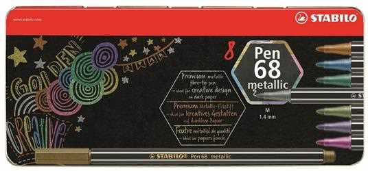 Pennarello Premium Metallizzato - STABILO Pen 68 metallic - Scato...