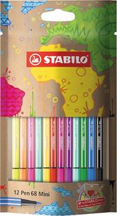 Pennarello Premium STABILO Pen 68 Mini #mySTABILOdesign - Confezione 12 colori&#160;