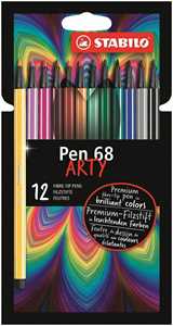 Pennarello Premium - STABILO Pen 68 - ARTY - Astuccio da 12 con a...