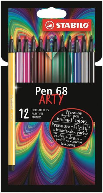 Pennarello Premium - STABILO Pen 68 - ARTY - Astuccio da 12 con appendino - 12 colori assortiti  Stabilo 2020 | Libraccio.it
