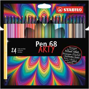 Pennarello Premium - STABILO Pen 68 - ARTY - Astuccio da 24 con a...