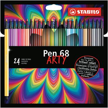 Pennarello Premium - STABILO Pen 68 - ARTY - Astuccio da 24 con appendino - 24 colori assortiti  Stabilo 2020 | Libraccio.it
