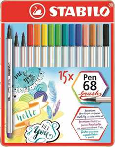 Pennarello Premium con punta a pennello - STABILO Pen 68 brush - ...