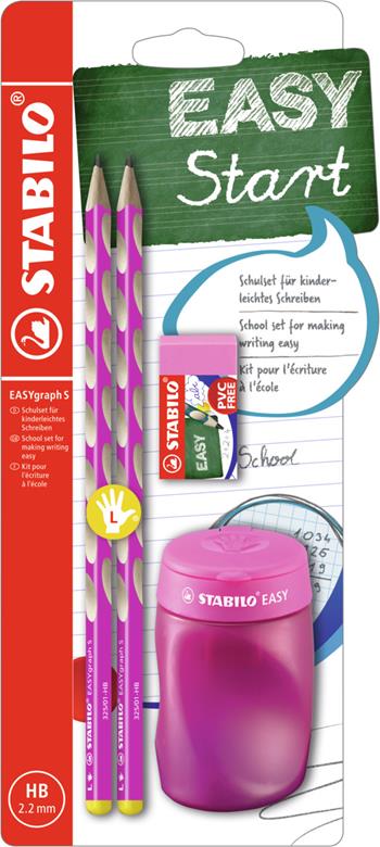 School Set - STABILO EASYgraph S in Rosa per Mancini - con Gomma + Temperino  Stabilo 2021 | Libraccio.it