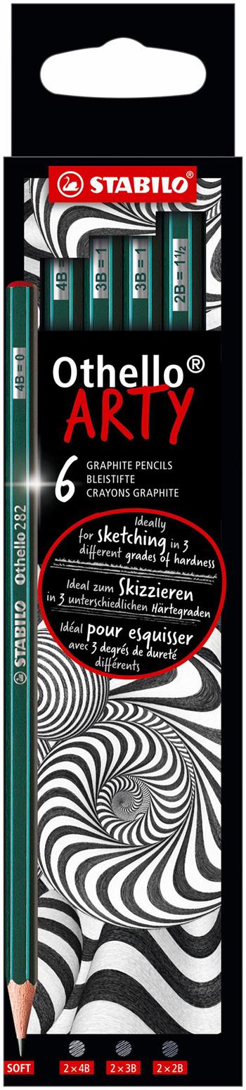 Matita in Grafite - STABILO Othello - ARTY - Astuccio da 6 - Gradazione 2 x 4B, 3B, 2B  Stabilo 2021 | Libraccio.it