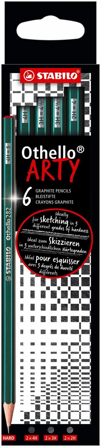 Matita in Grafite - STABILO Othello - ARTY - Astuccio da 6 - Gradazione 2 x 4H, 3H, 2H  Stabilo 2021 | Libraccio.it
