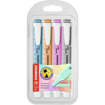 Evidenziatore - STABILO swing cool Pastel - Astuccio da 4 - Grigio Polvere/Fucsia Freddo/Azzurro Cielo/Arancione Papaya  Stabilo 2022 | Libraccio.it