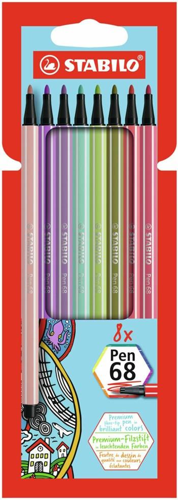 Pennarello Premium - STABILO Pen 68 - New Shades - Astuccio da 8 - Colori assortiti  Stabilo 2021 | Libraccio.it