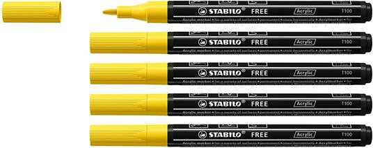 Marker acrilico - STABILO FREE Acrylic - T100 Punta rotonda 1-2mm...