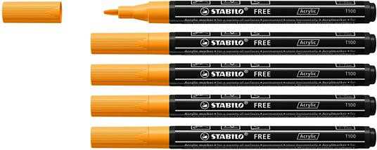 Marker acrilico - STABILO FREE Acrylic - T100 Punta rotonda 1-2mm...
