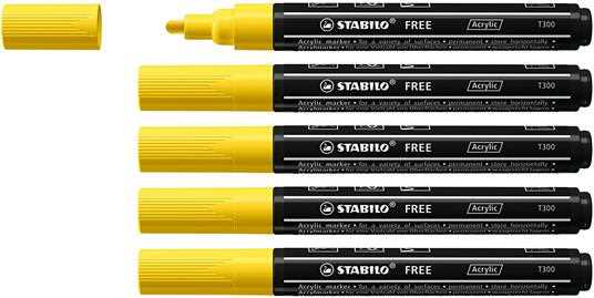 Marker acrilico - STABILO FREE Acrylic - T300 Punta rotonda 2-3mm...