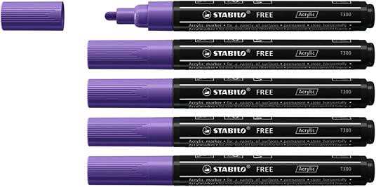 Marker acrilico - STABILO FREE Acrylic - T300 Punta rotonda 2-3mm...
