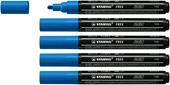 Marker acrilico - STABILO FREE Acrylic - T300 Punta rotonda 2-3mm - Confezione da 5 - Blu scuro