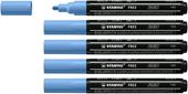 Marker acrilico - STABILO FREE Acrylic - T300 Punta rotonda 2-3mm - Confezione da 5 - Blu Cobalto