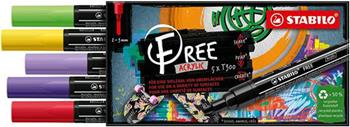 Marker acrilico- STABILO FREE Acrylic - T300 Punta rotonda 2-3mm - Vibrant Edition - Astuccio da 5 - Colori assortiti  Stabilo 2021 | Libraccio.it
