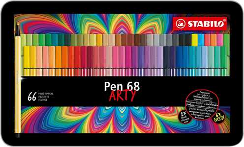 Pennarello Premium - STABILO Pen 68 - ARTY - Scatola in Metallo d...