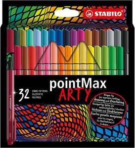 Fineliner Premium - STABILO pointMax - ARTY - Astuccio da 32 - Co...