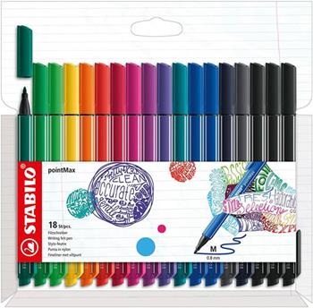 Fineliner Premium - STABILO pointMax - Astuccio da 18 - Colori assortiti  Stabilo 2022 | Libraccio.it