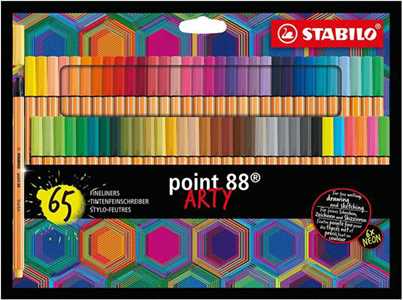 Fineliner - STABILO point 88 - ARTY - Astuccio da 65 - Colori ass...