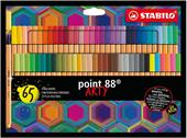 Fineliner - STABILO point 88 - ARTY - Astuccio da 65 - Colori assortiti